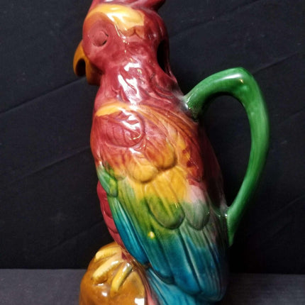 c1920 Faiencerie St. Germain French Parrot Jug 11.25"