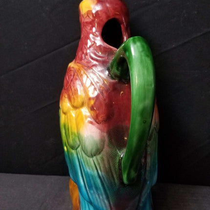 c1920 Faiencerie St. Germain French Parrot Jug 11.25"