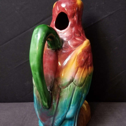 c1920 Faiencerie St. Germain French Parrot Jug 11.25"