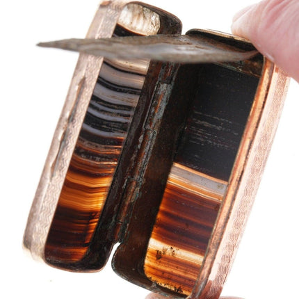 Antique Agate Match Safe