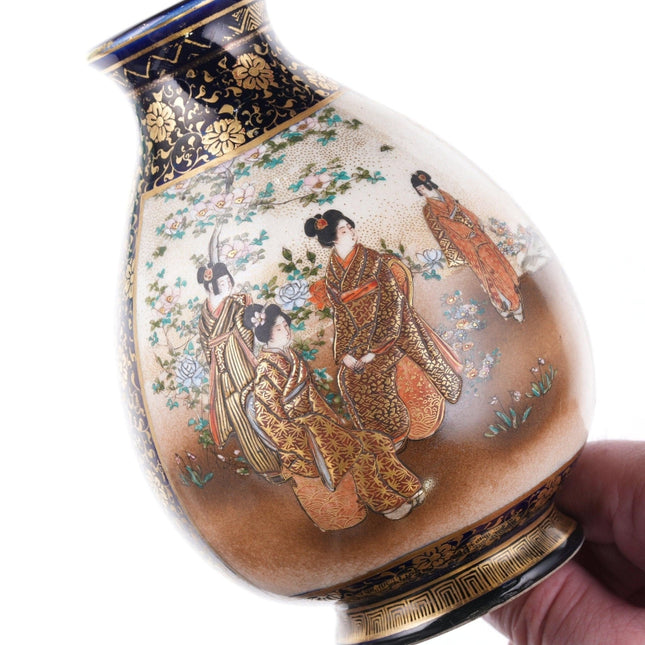 古董明治日本萨摩花瓶