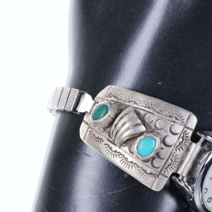 Early S Tabaha Ladies Navajo sterling watch band