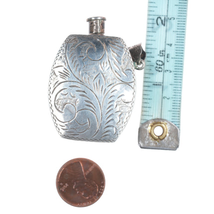 Vintage Sterling silver perfume bottle pendant