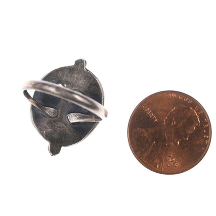 复古美洲原住民纯银和绿松石尺寸 7 戒指