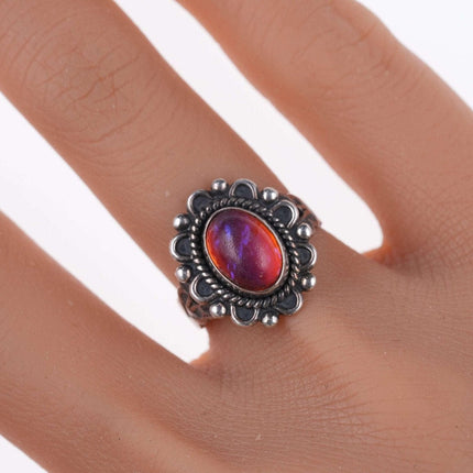 sz5.75 c1950's Fred Harvey Era Southwestern sterling and gemstone ring