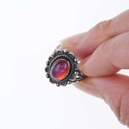 sz5.75 c1950's Fred Harvey Era Southwestern sterling and gemstone ring