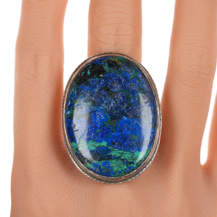 sz6.5-7 Oversized Vintage Azurite sterling ring