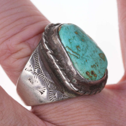 size 9.25 Old Pawn Navajo Silver/turquoise ring