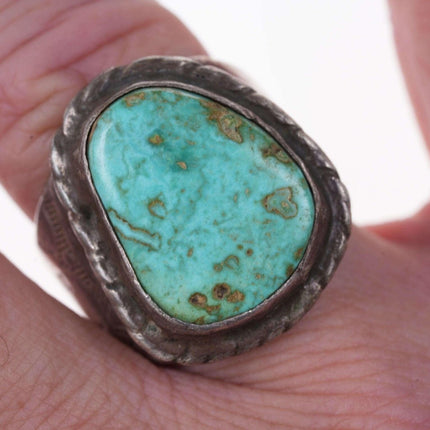 size 9.25 Old Pawn Navajo Silver/turquoise ring