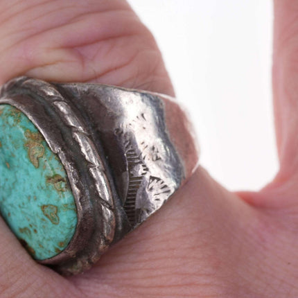 size 9.25 Old Pawn Navajo Silver/turquoise ring