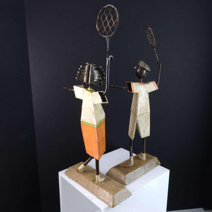 c1980 Manuel Felguerez Welded Steel Tennis player Sculptures