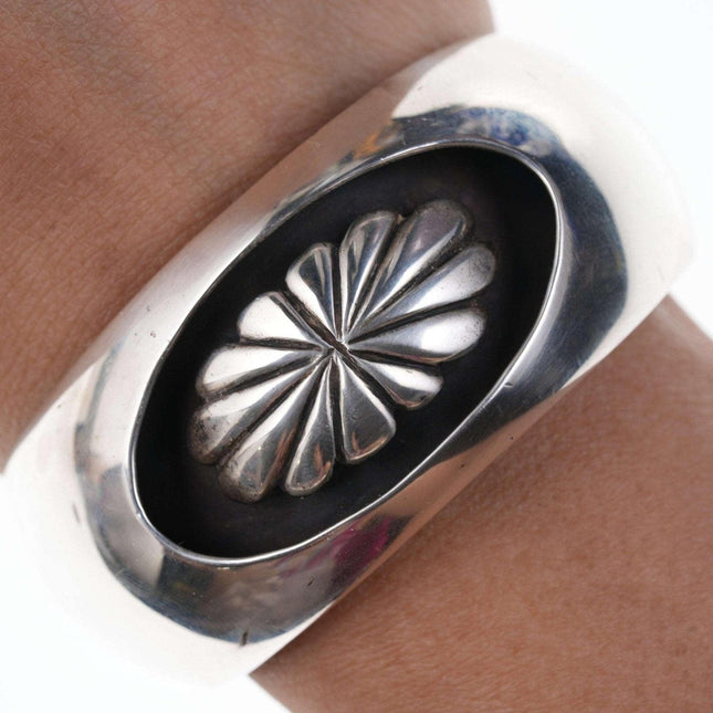 Dawn Lucas Native American sterling silver shadowbox cuff bracelet