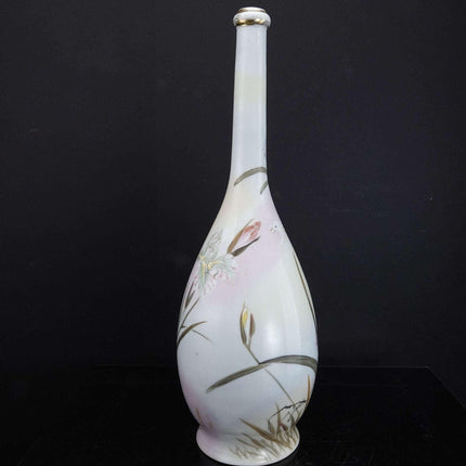 Meiji Period Japanese Studio Porcelain bottle form vase