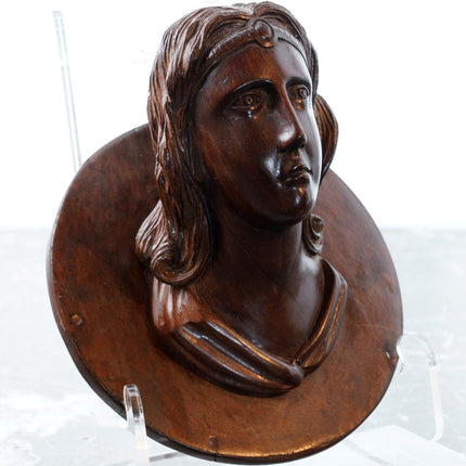 c1870 Carved Wood bust