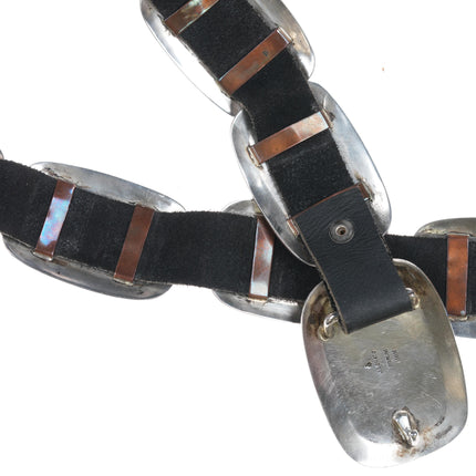 Julian Lovato (1922-2018) Kewa Sterling Mediterranean coral concho belt