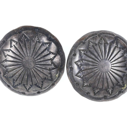 pr 30's-40's Navajo hand stamped silver buttons