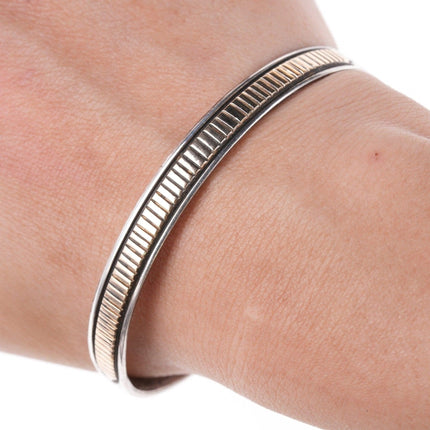 6 5/8" 14k/Sterling Navajo bracelet