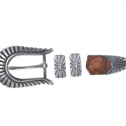 Douglas Magnus 1002 Sterling silver 5/8" Ranger belt buckle set