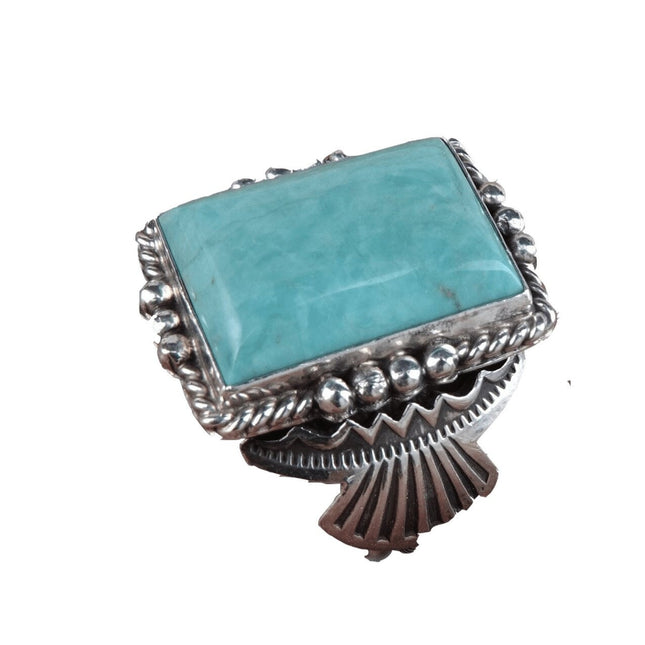 sz11.75 Sterling Turquoise Calladito Navajo ring