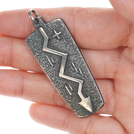 Jeff DeMent Navajo tufa cast pendant