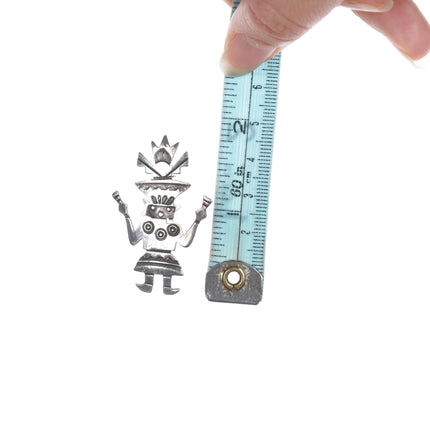 40's-50's Navajo stamped silver kachina pin