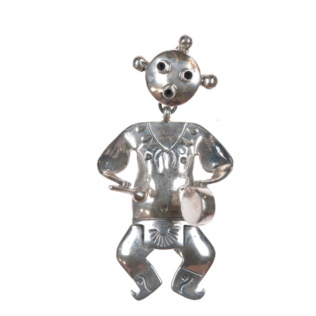 Navajo Walter Vandever Sterling Mudhead Kachina pendant