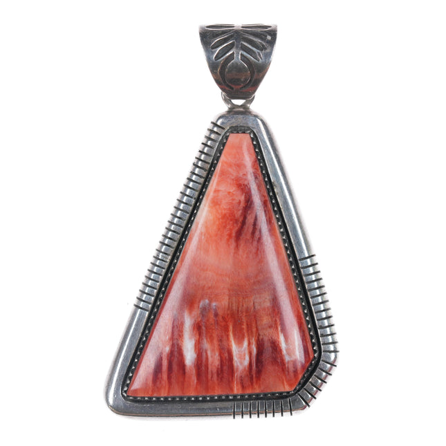 Mary Marie Yazzie Lincoln Navajo sterlin with spiny oyster pendant