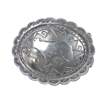 Huge Beatrice Kee Navajo sterling belt buckle