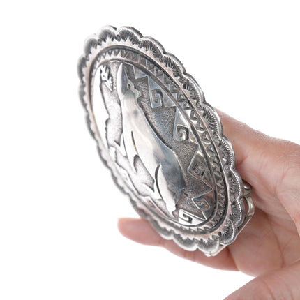 Huge Beatrice Kee Navajo sterling belt buckle