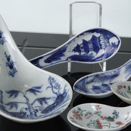 Antique Chinese porcelain spoon collection