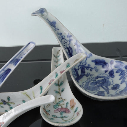 Antique Chinese porcelain spoon collection