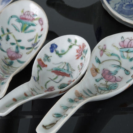 Antique Chinese porcelain spoon collection