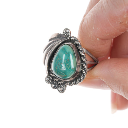 Sz7 RCJ Native American sterling ring with turquoise