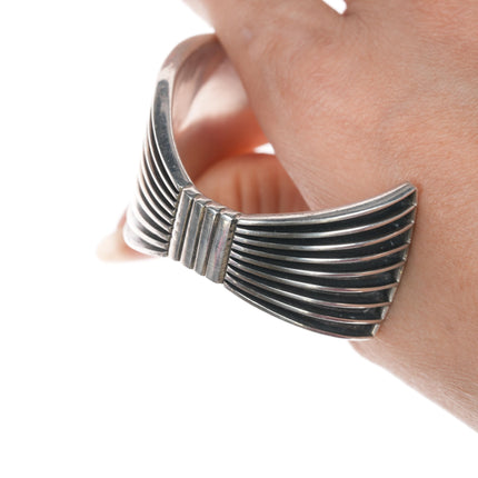 6.25" Felix Joe Navajo banded Sterling cuff bracelet