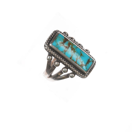 sz6 Vintage Southwestern Sterling high grade turquoise ring