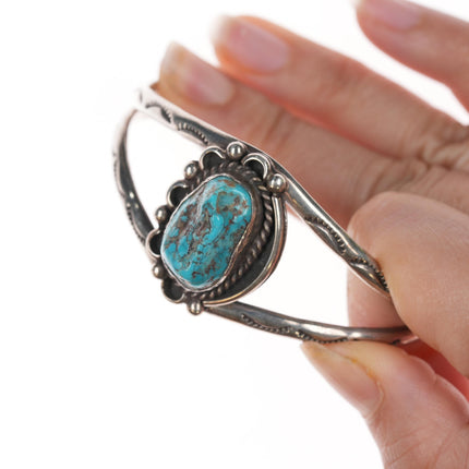 6.5" JBP Navajo silver and turquoise cuff bracelet