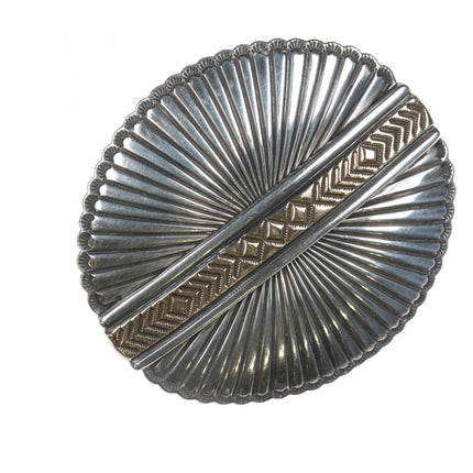 Bruce Morgan Navajo 14k/Sterling belt buckle