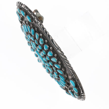 Victor Moses Begay Navajo Sterling turquoise cluster belt buckle