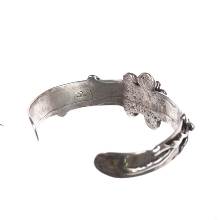 6.25" 1975 Artisan Sterling brutalist cuff bracelet