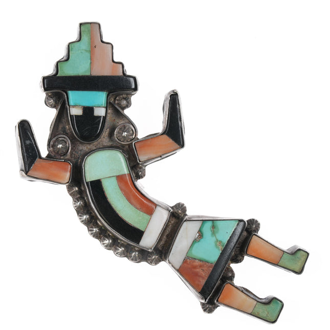 Large 40's-50's Zuni Rainbow Dancer pin