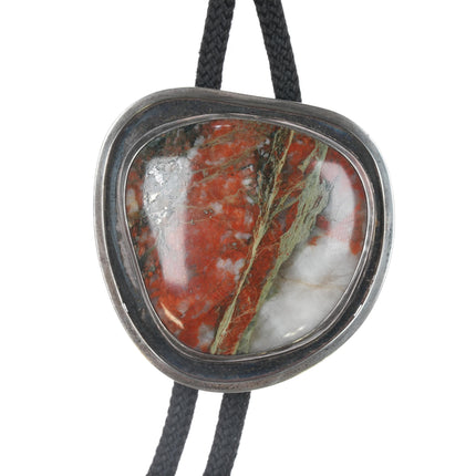 c1970's Sterling and Jasper modernist bolo tie