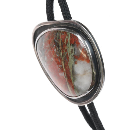 c1970's Sterling and Jasper modernist bolo tie