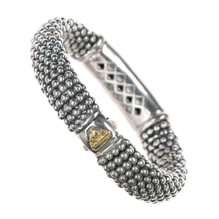 14mm-15mm Lagos Caviar 18k gold and Sterling bracelet