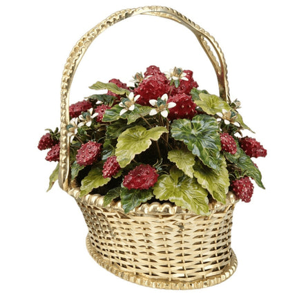 Jane Hutcheson Fleurs des Siecles Strawberry Basket with Jewel flowers