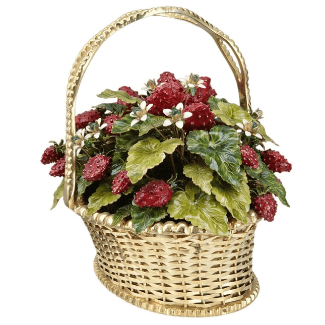 Jane Hutcheson Fleurs des Siecles Strawberry Basket with Jewel flowers