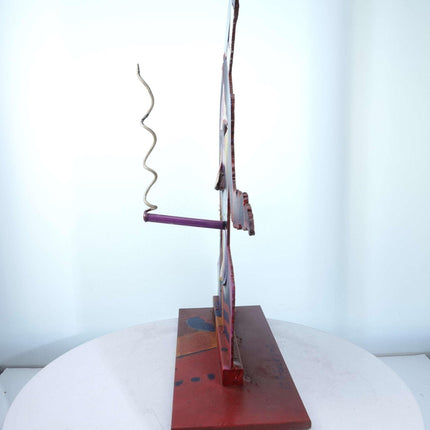 Malcolm Furlow Cut Steel 3 Dimensional  Pop Art Sculpture of  Native Amer