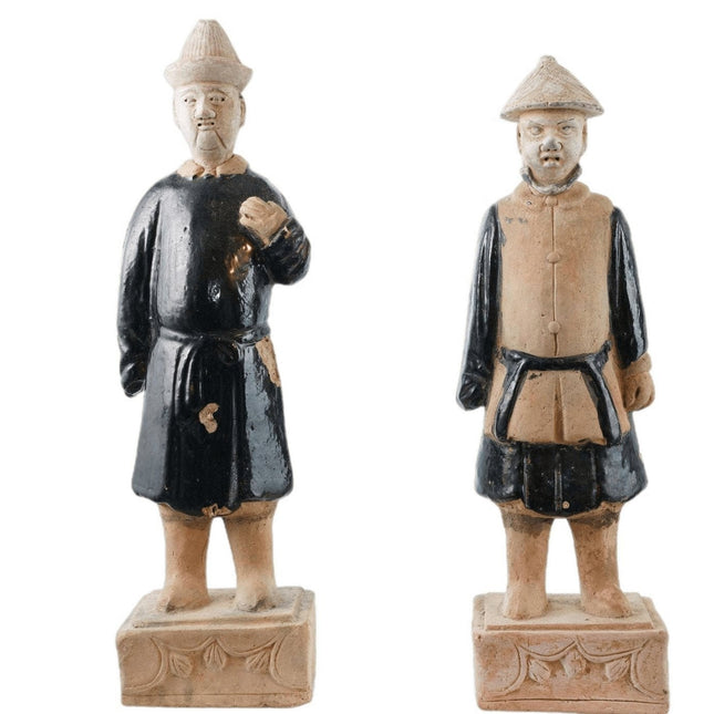 Two Ming Chinese Earthenware figures