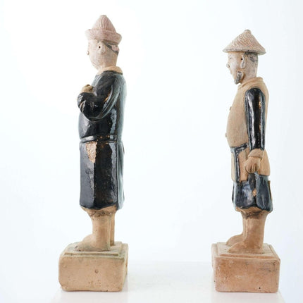 Two Ming Chinese Earthenware figures