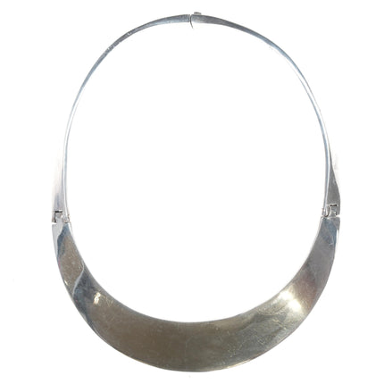 Heavy Los Ballesteros Modernist sterling silver collar necklace