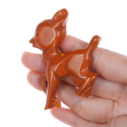 c1940's Bakelite deer brooch